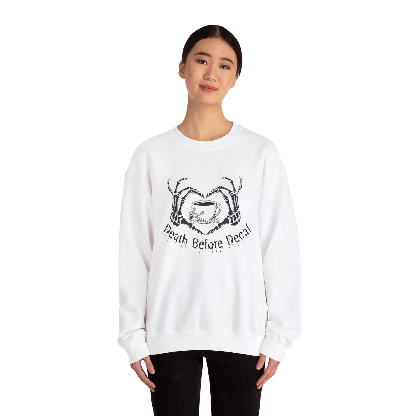 Death Before Decaf Unisex Heavy Blend™ Crewneck Sweatshirt