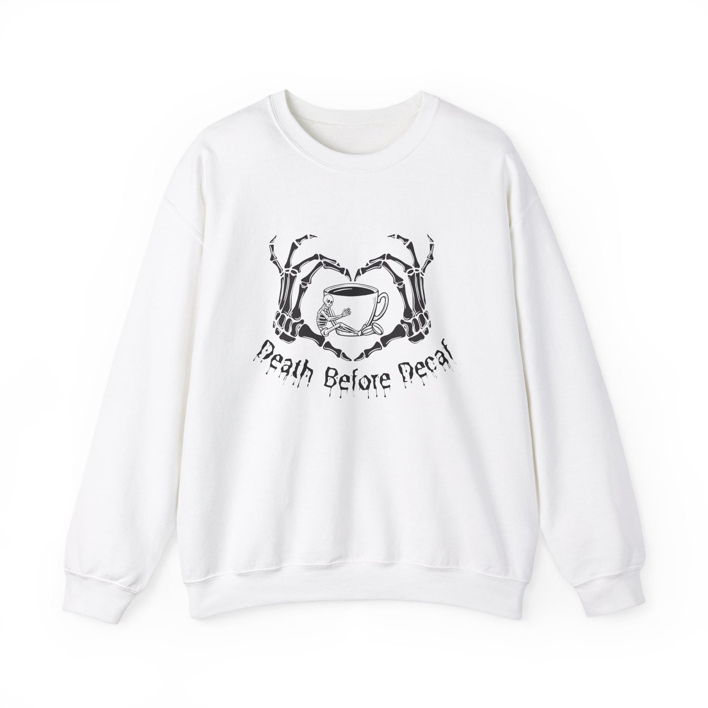 Death Before Decaf Unisex Heavy Blend™ Crewneck Sweatshirt