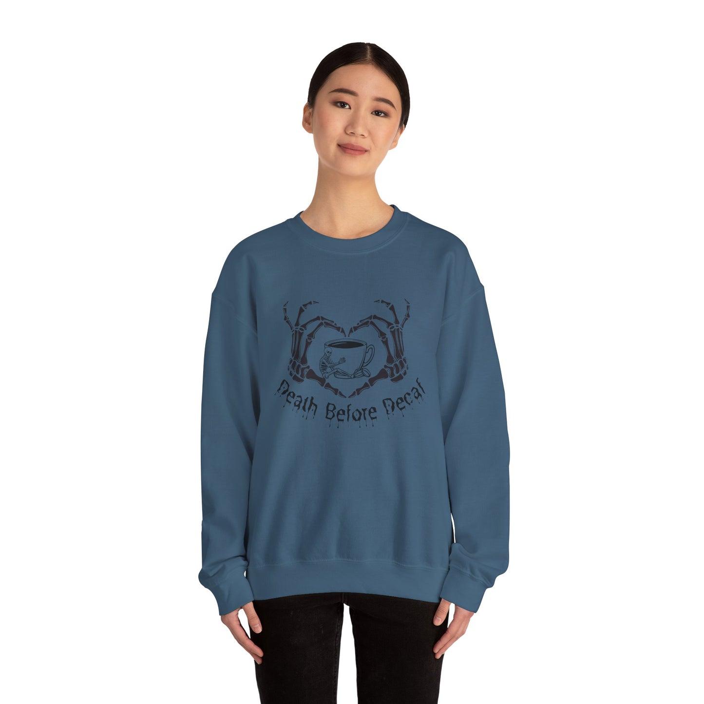 Death Before Decaf Unisex Heavy Blend™ Crewneck Sweatshirt