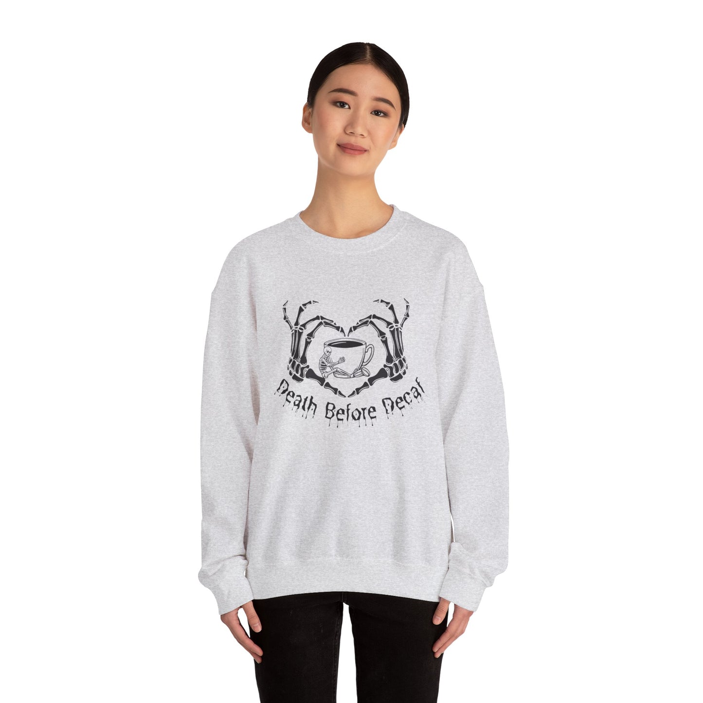 Death Before Decaf Unisex Heavy Blend™ Crewneck Sweatshirt